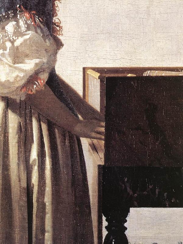 VERMEER VAN DELFT, Jan Lady Standing at a Virginal (detail) wer